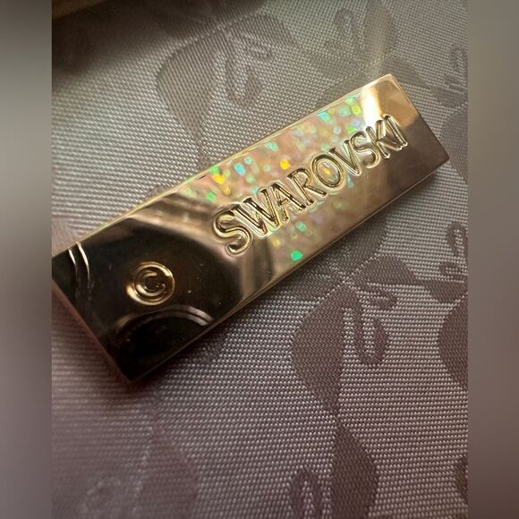 Genuine Swarovski Bag Authentic Swarovski Gold Clutch. - Picture 7 of 17